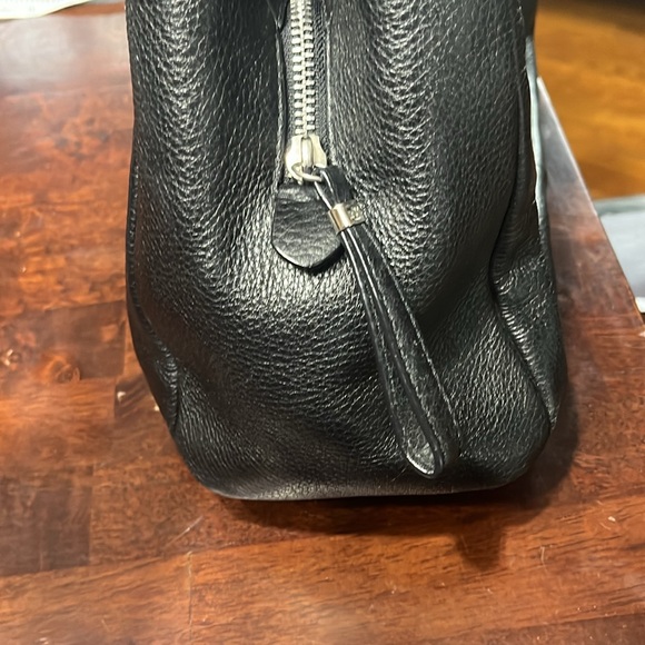 Coach hobo purse black leather, and blue interior - Picture 3 of 14